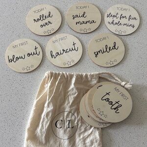 CADEN LANE Funny Milestone Wood Announcements